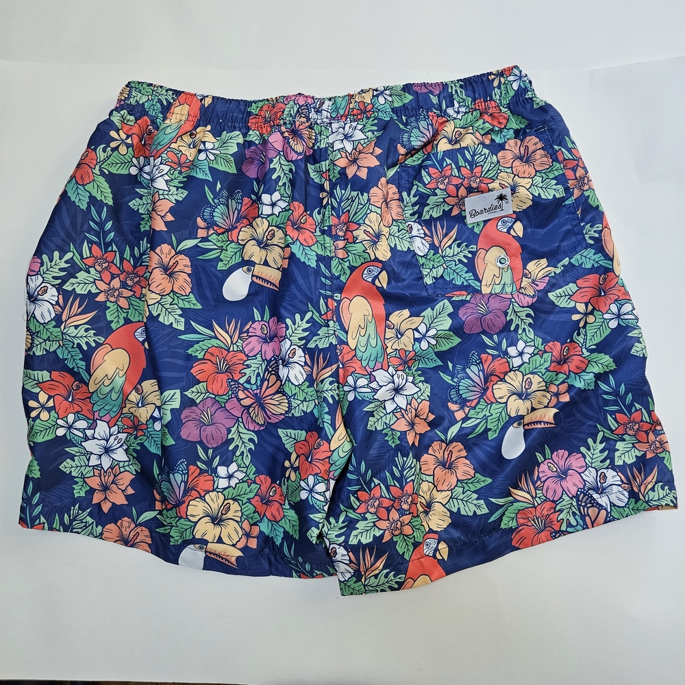 Boardies Swim Shorts Tropical Floral Parrot Mens Large - Picture 2 of 9